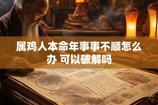 属鸡人本命年事事不顺怎么办 可以破解吗