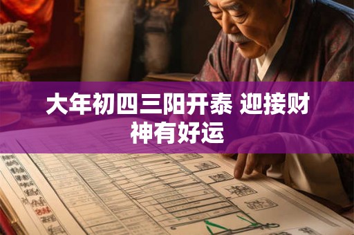 大年初四三阳开泰 迎接财神有好运 大年初四三阳开泰 迎接财神有好运