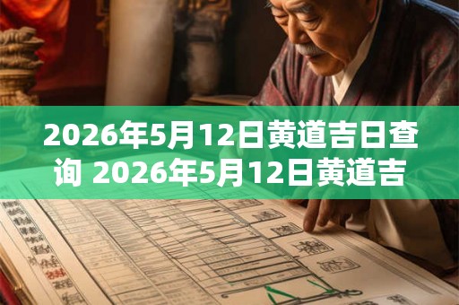 2026年5月12日黄道吉日查询 2026年5月12日黄道吉日吗