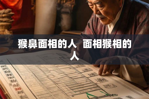 猴鼻面相的人  面相猴相的人