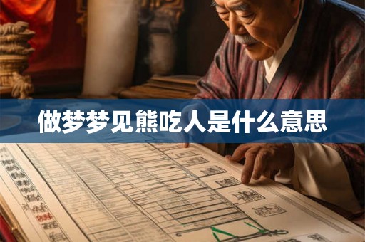 做梦梦见熊吃人是什么意思