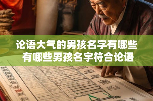 论语大气的男孩名字有哪些 有哪些男孩名字符合论语大气的风格 论语大气的男孩名字有哪些 有哪些男孩名字符合论语大气的风格