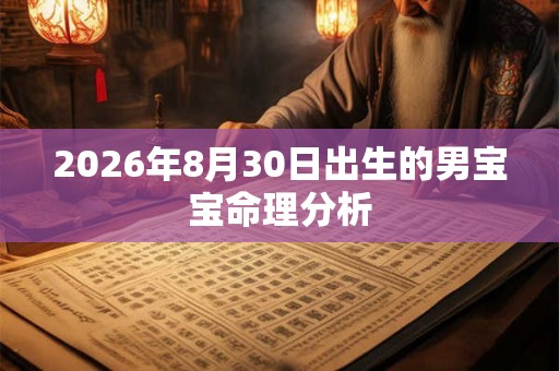 2026年8月30日出生的男宝宝命理分析