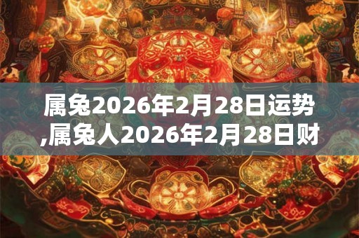属兔2026年2月28日运势,属兔人2026年2月28日财运,生肖兔2026年2月28日运势