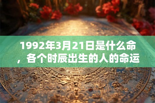 1992年3月21日是什么命,各个时辰出生的人的命运 1992年3月21日是什么命,各个时辰出生的人的命运