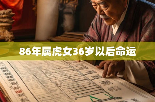 86年属虎女36岁以后命运 86年属虎女36岁以后命运