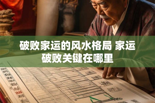 破败家运的风水格局 家运破败关键在哪里