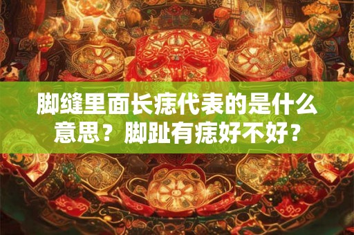 脚缝里面长痣代表的是什么意思？脚趾有痣好不好？