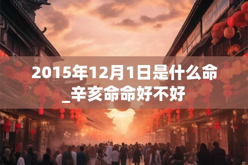 2015年12月1日是什么命_辛亥命命好不好