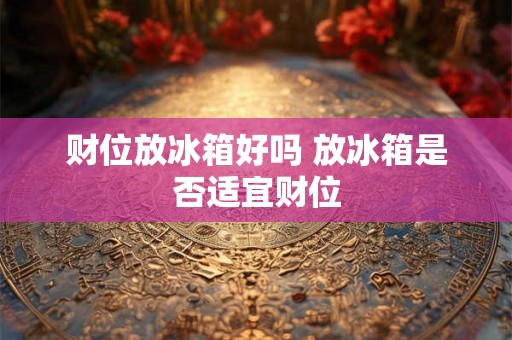 财位放冰箱好吗 放冰箱是否适宜财位