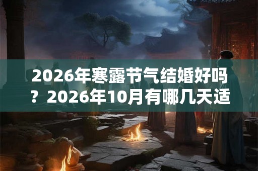 2026年寒露节气结婚好吗？2026年10月有哪几天适合领证的？