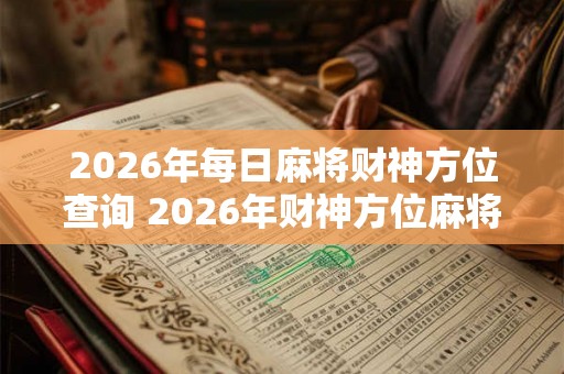 2026年每日麻将财神方位查询 2026年财神方位麻将日程查询 2026年每日麻将财神方位查询 2026年财神方位麻将日程查询