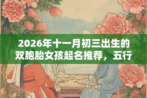 2026年十一月初三出生的双胞胎女孩起名推荐，五行属什么