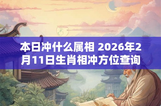 本日冲什么属相 2026年2月11日生肖相冲方位查询
