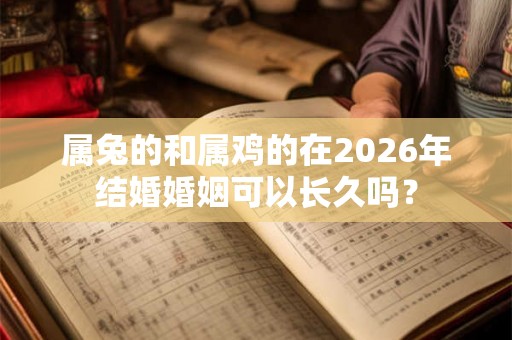属兔的和属鸡的在2026年结婚婚姻可以长久吗？