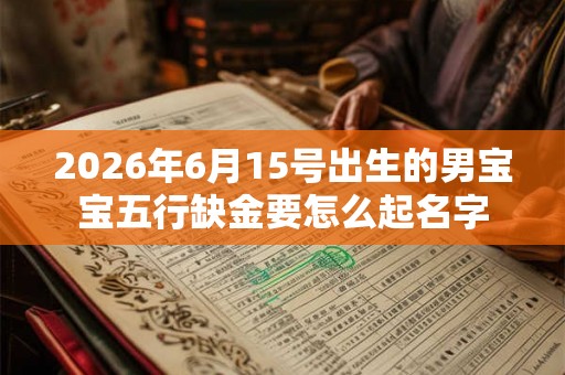 2026年6月15号出生的男宝宝五行缺金要怎么起名字 2026年6月15号出生的男宝宝五行缺金要怎么起名字