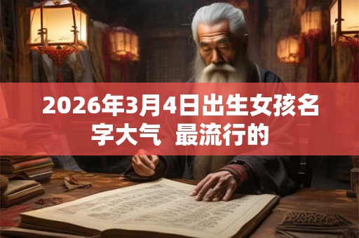 2026年3月4日出生女孩名字大气  最流行的