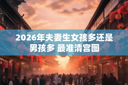 2026年夫妻生女孩多还是男孩多 最准清宫图