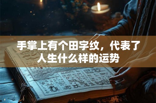 手掌上有个田字纹，代表了人生什么样的运势
