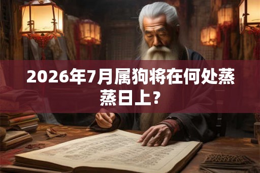2026年7月属狗将在何处蒸蒸日上？