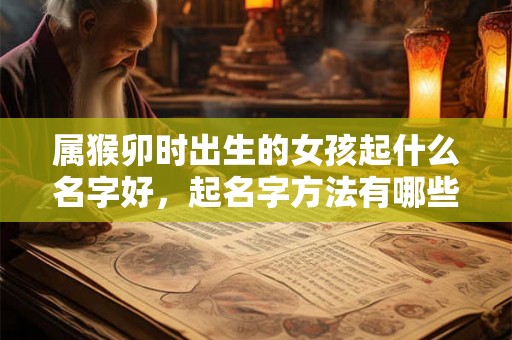 属猴卯时出生的女孩起什么名字好，起名字方法有哪些