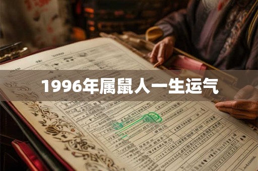 1996年属鼠人一生运气