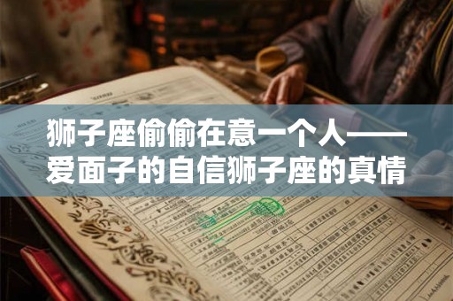 狮子座偷偷在意一个人——爱面子的自信狮子座的真情表达