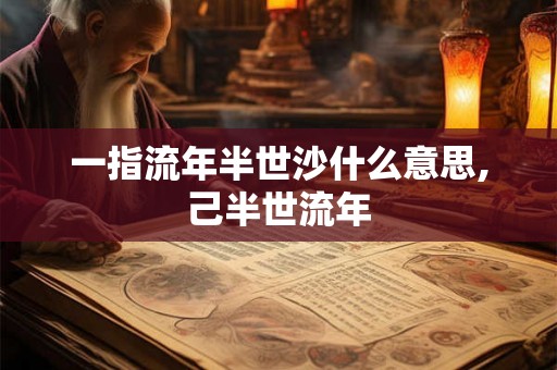 一指流年半世沙什么意思,己半世流年