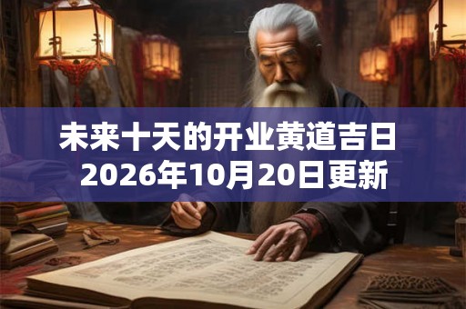 未来十天的开业黄道吉日 2026年10月20日更新 未来十天的开业黄道吉日 2026年10月20日更新