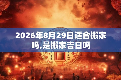 2026年8月29日适合搬家吗,是搬家吉日吗 2026年8月29日适合搬家吗,是搬家吉日吗
