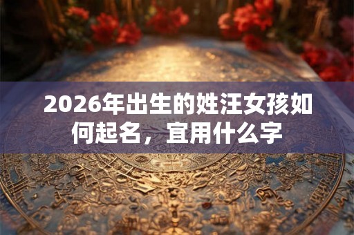 2026年出生的姓汪女孩如何起名，宜用什么字