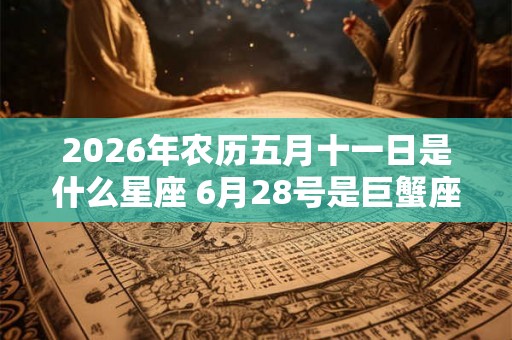 2026年农历五月十一日是什么星座 6月28号是巨蟹座吗