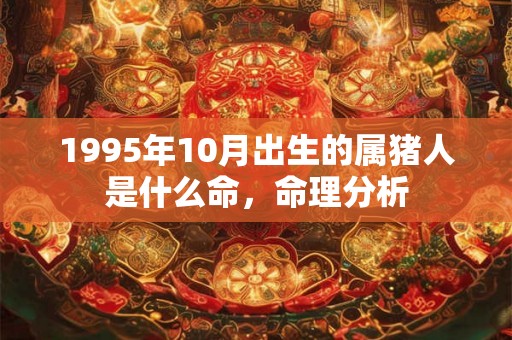 1995年10月出生的属猪人是什么命，命理分析