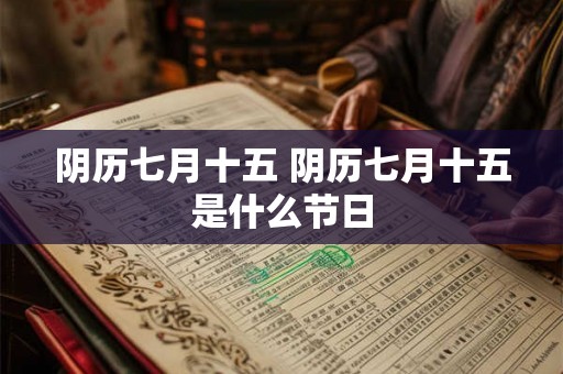 阴历七月十五 阴历七月十五是什么节日 阴历七月十五 阴历七月十五是什么节日