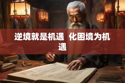逆境就是机遇  化困境为机遇