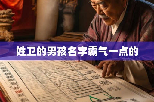 姓卫的男孩名字霸气一点的 姓卫的男孩名字霸气一点的