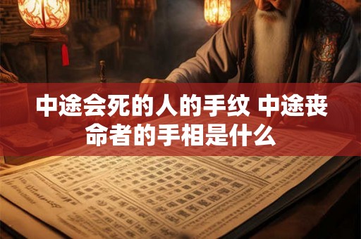中途会死的人的手纹 中途丧命者的手相是什么
