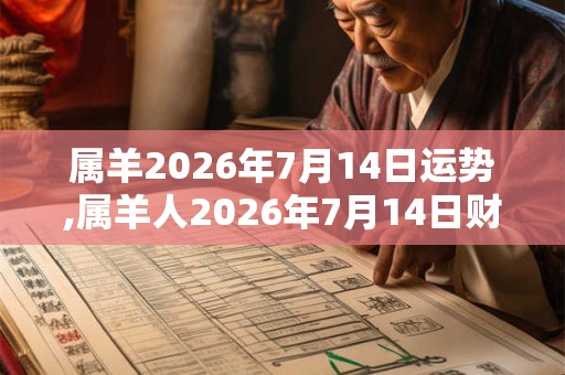 属羊2026年7月14日运势,属羊人2026年7月14日财运,生肖羊2026年7月14日运势