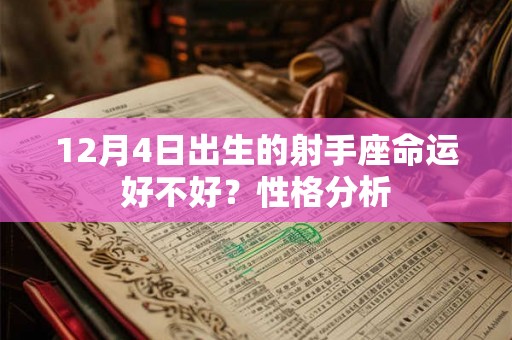 12月4日出生的射手座命运好不好?性格分析 12月4日出生的射手座命运好不好?性格分析