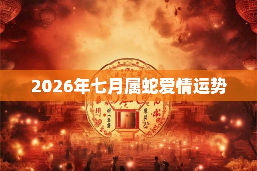 2026年七月属蛇爱情运势