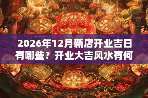 2026年12月新店开业吉日有哪些？开业大吉风水有何讲究？