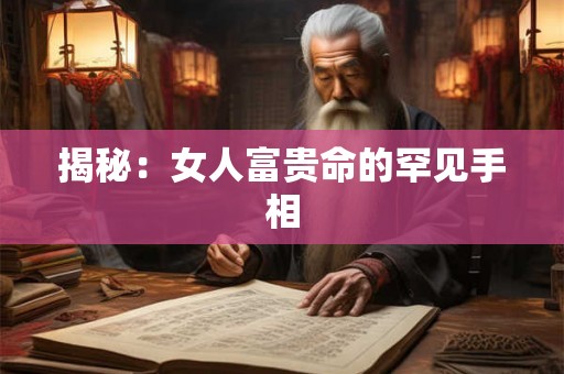 揭秘:女人富贵命的罕见手相 揭秘:女人富贵命的罕见手相