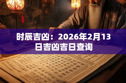 时辰吉凶:2026年2月13日吉凶吉日查询 时辰吉凶:2026年2月13日吉凶吉日查询