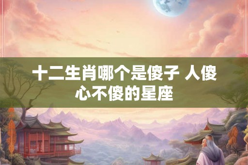 十二生肖哪个是傻子 人傻心不傻的星座