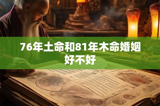 76年土命和81年木命婚姻好不好