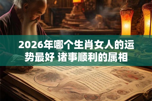2026年哪个生肖女人的运势最好 诸事顺利的属相