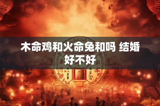 木命鸡和火命兔和吗 结婚好不好
