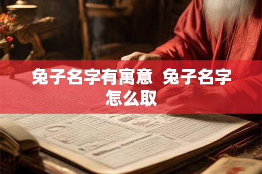 兔子名字有寓意 兔子名字怎么取 兔子名字有寓意 兔子名字怎么取