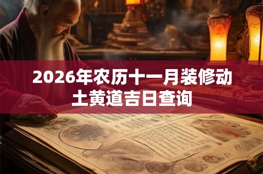 2026年农历十一月装修动土黄道吉日查询