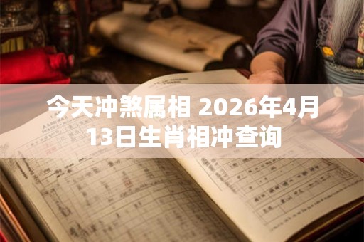 今天冲煞属相 2026年4月13日生肖相冲查询 今天冲煞属相 2026年4月13日生肖相冲查询